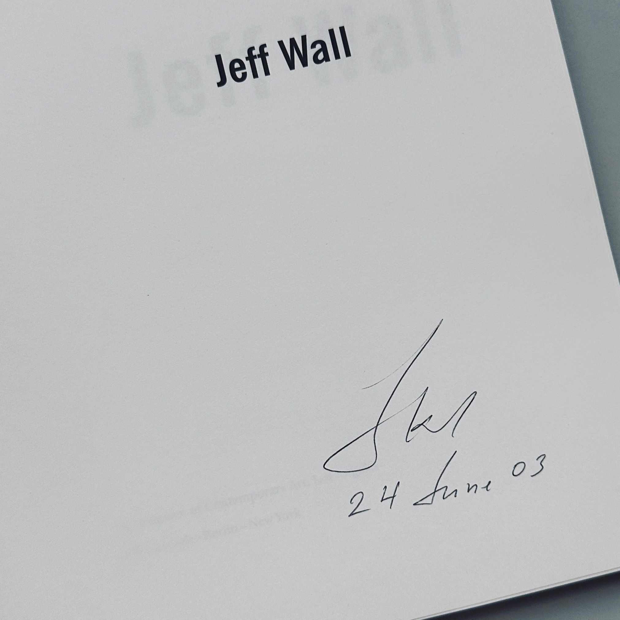 [SIGNED] JEFF WALL MOCA