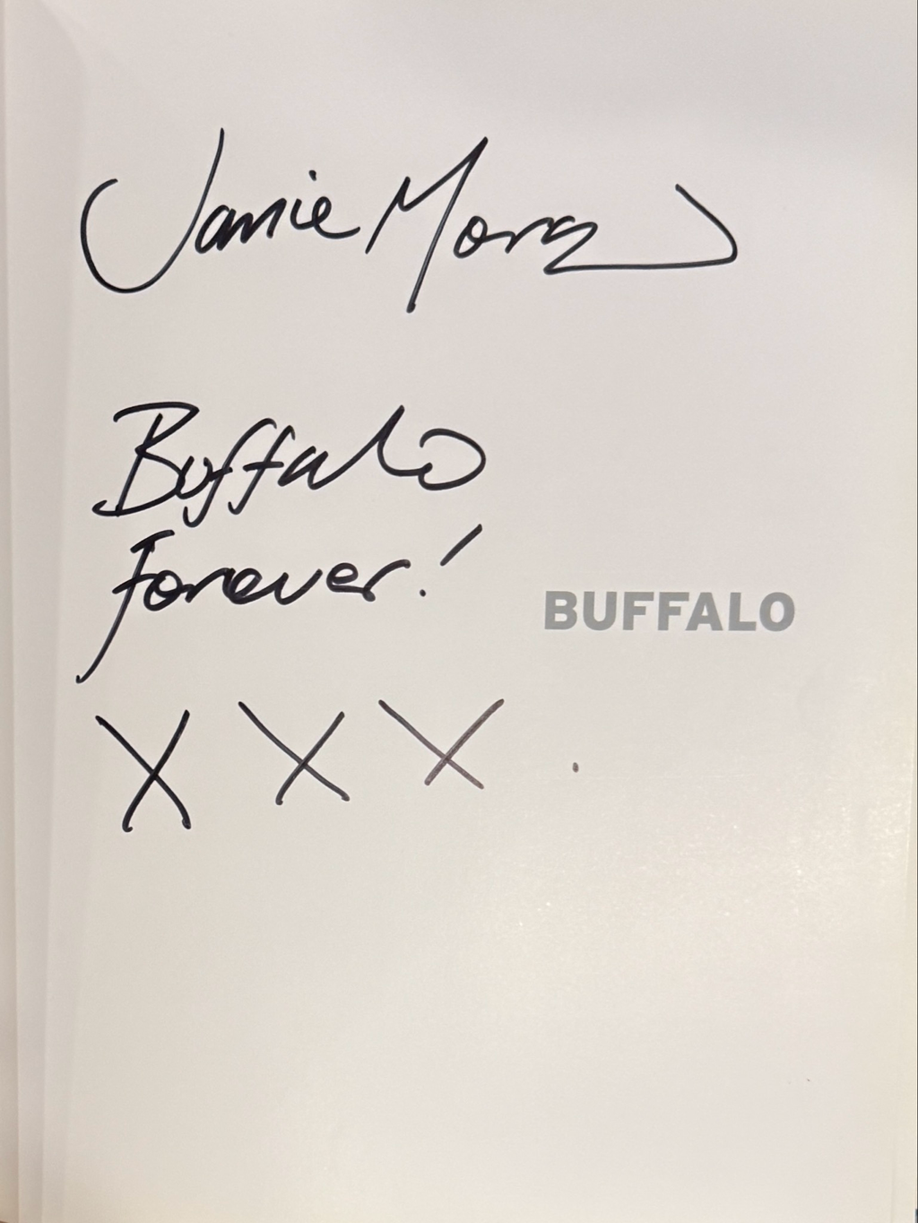 [SIGNED] JAMIE MORGAN BUFFALO