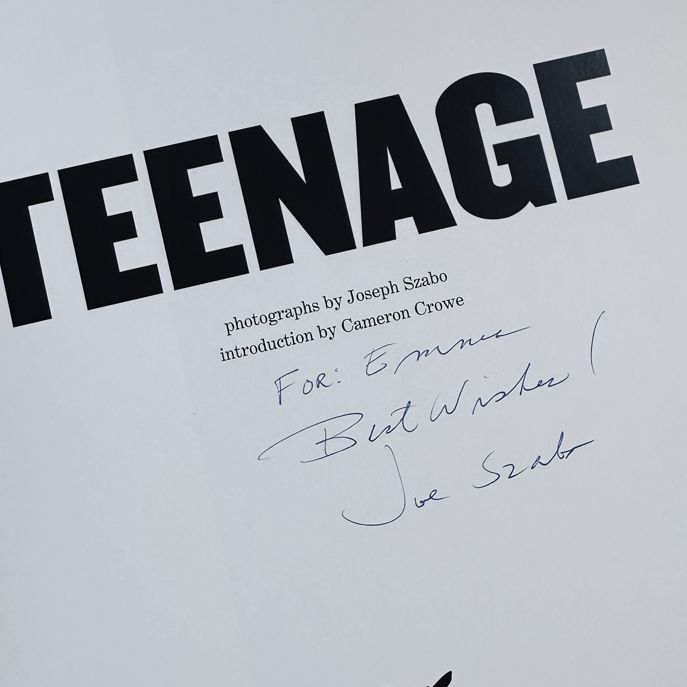 [SIGNED] JOSEPH SZABO TEENAGE