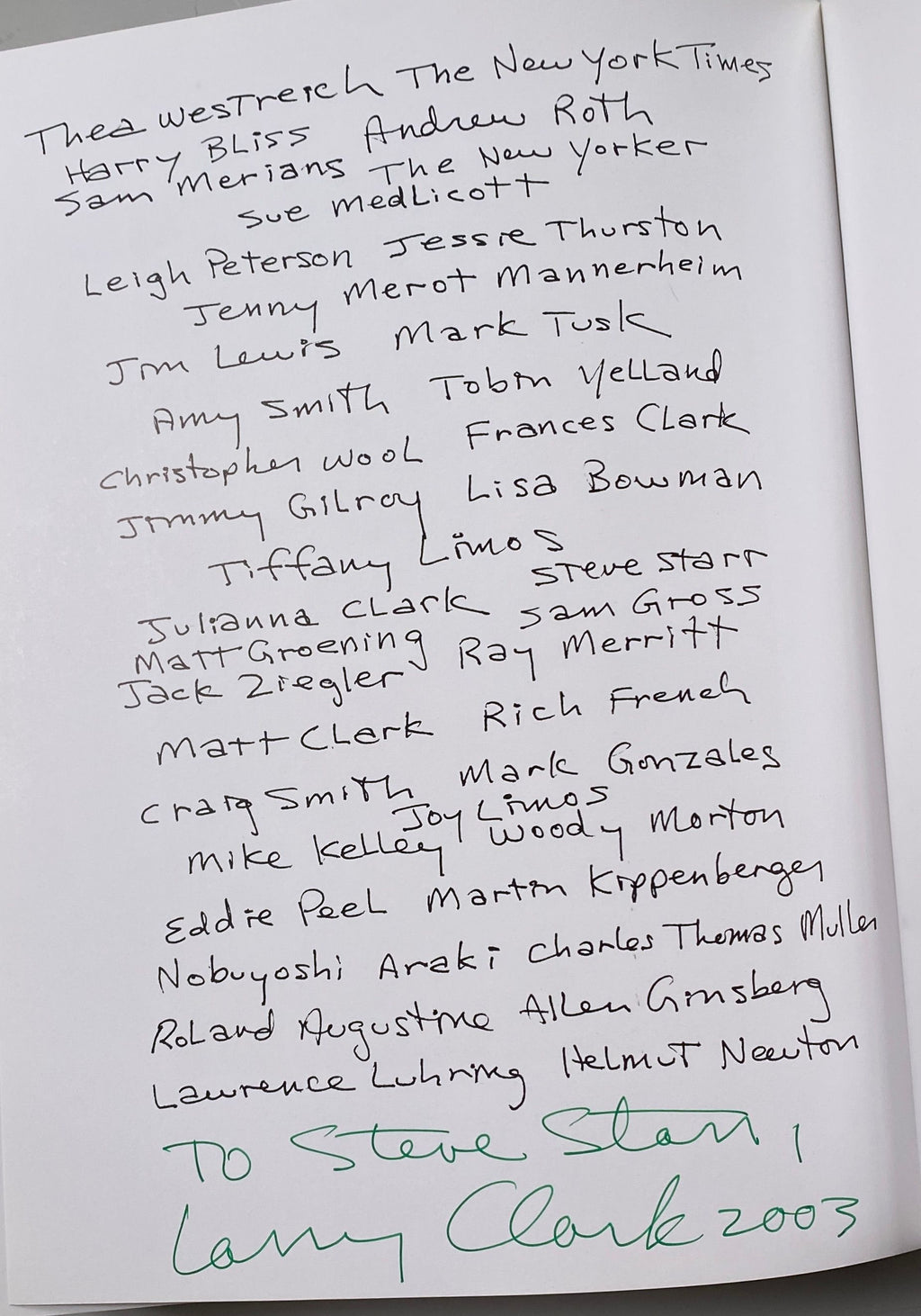 [SIGNED] LARRY CLARK PUNK PICASSO