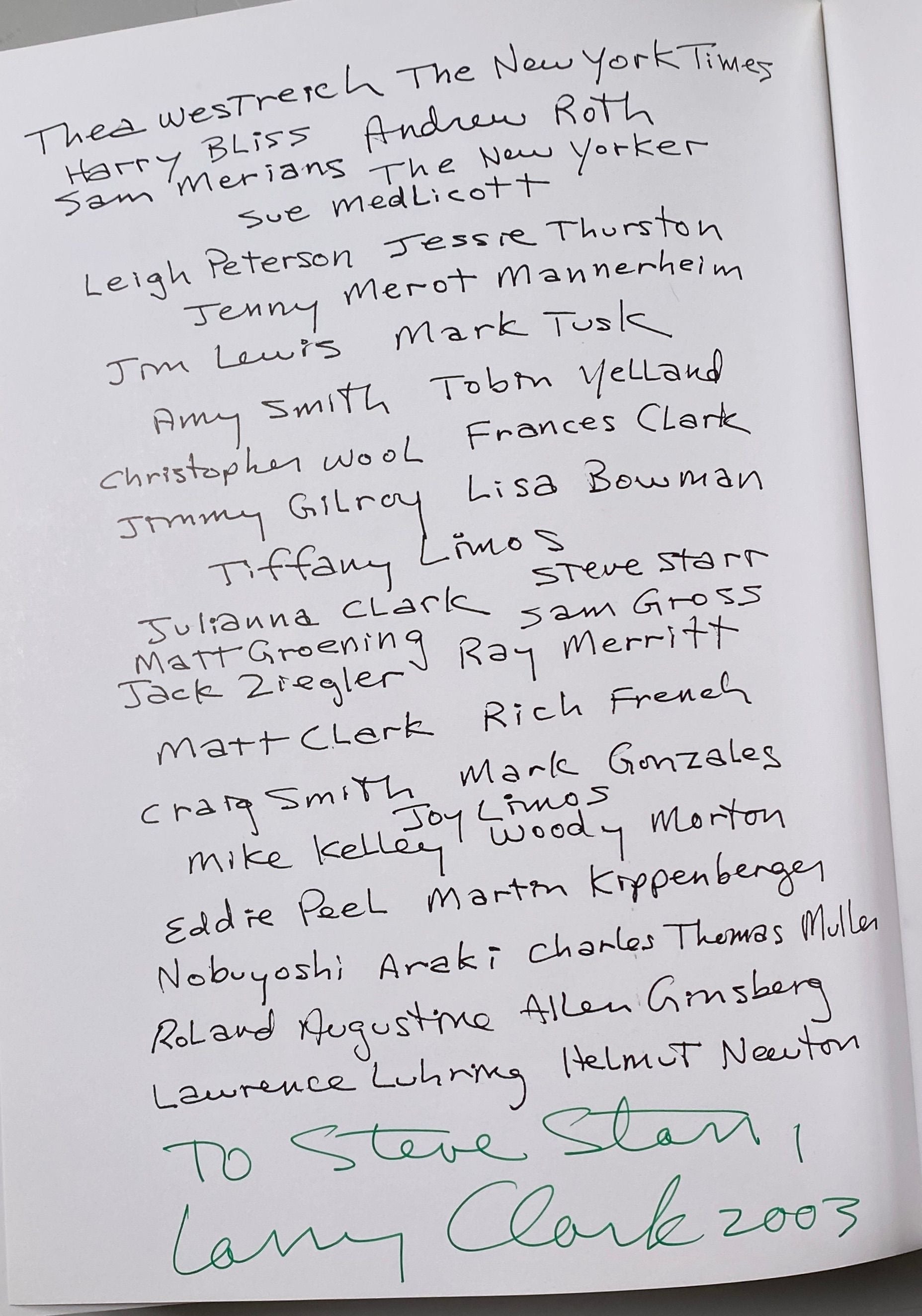 [SIGNED] LARRY CLARK PUNK PICASSO