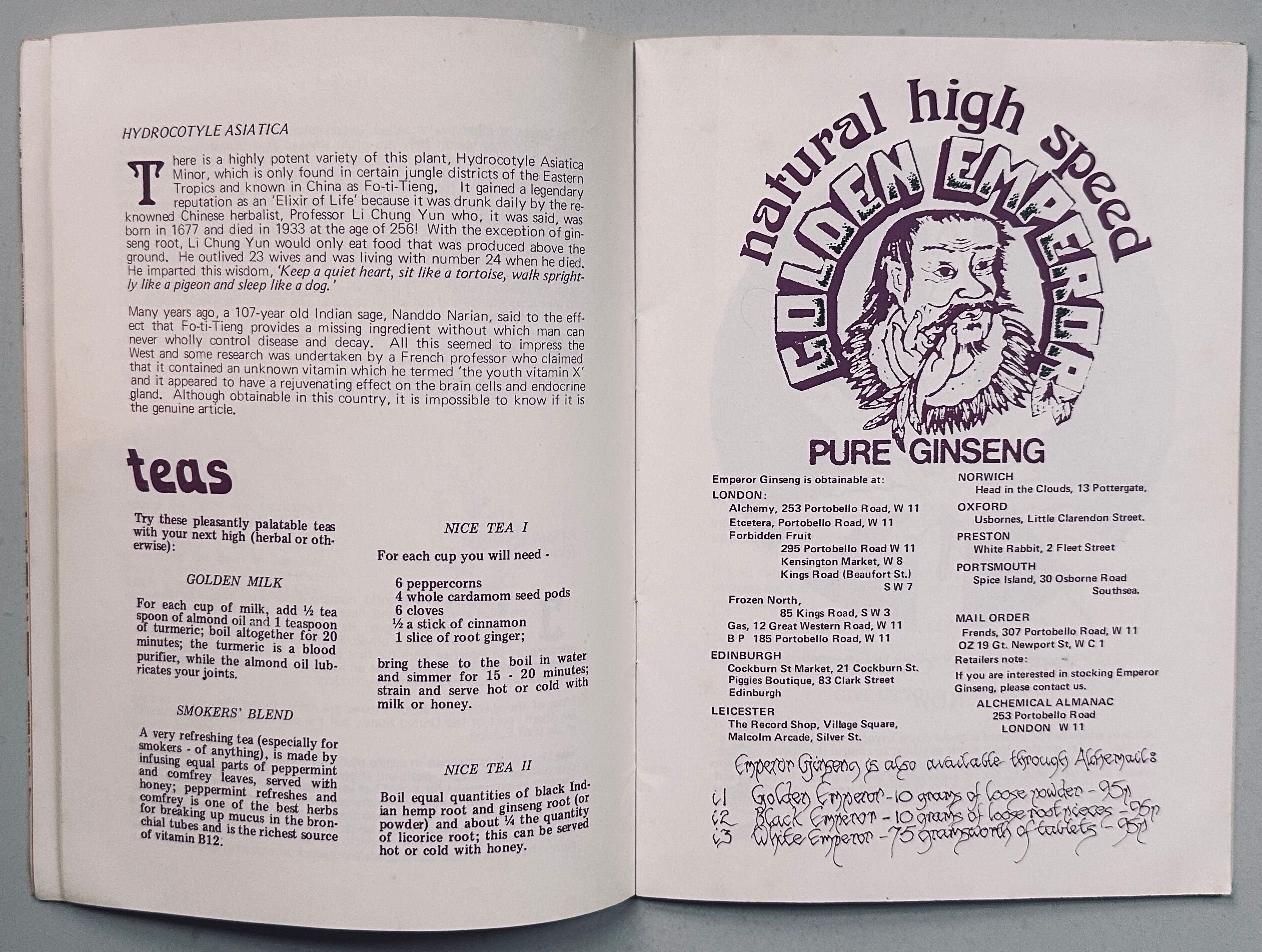 Alchemical Almanac A Notebook of Herbal Highs