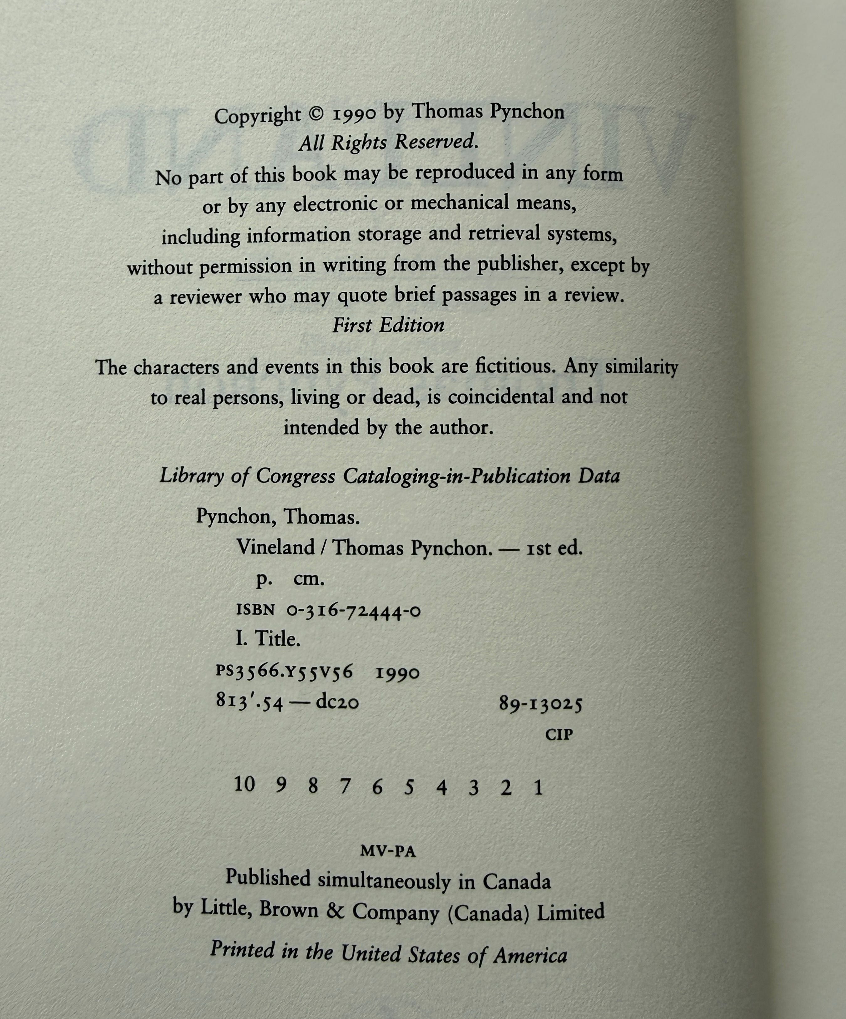 Thomas Pynchon Vineland