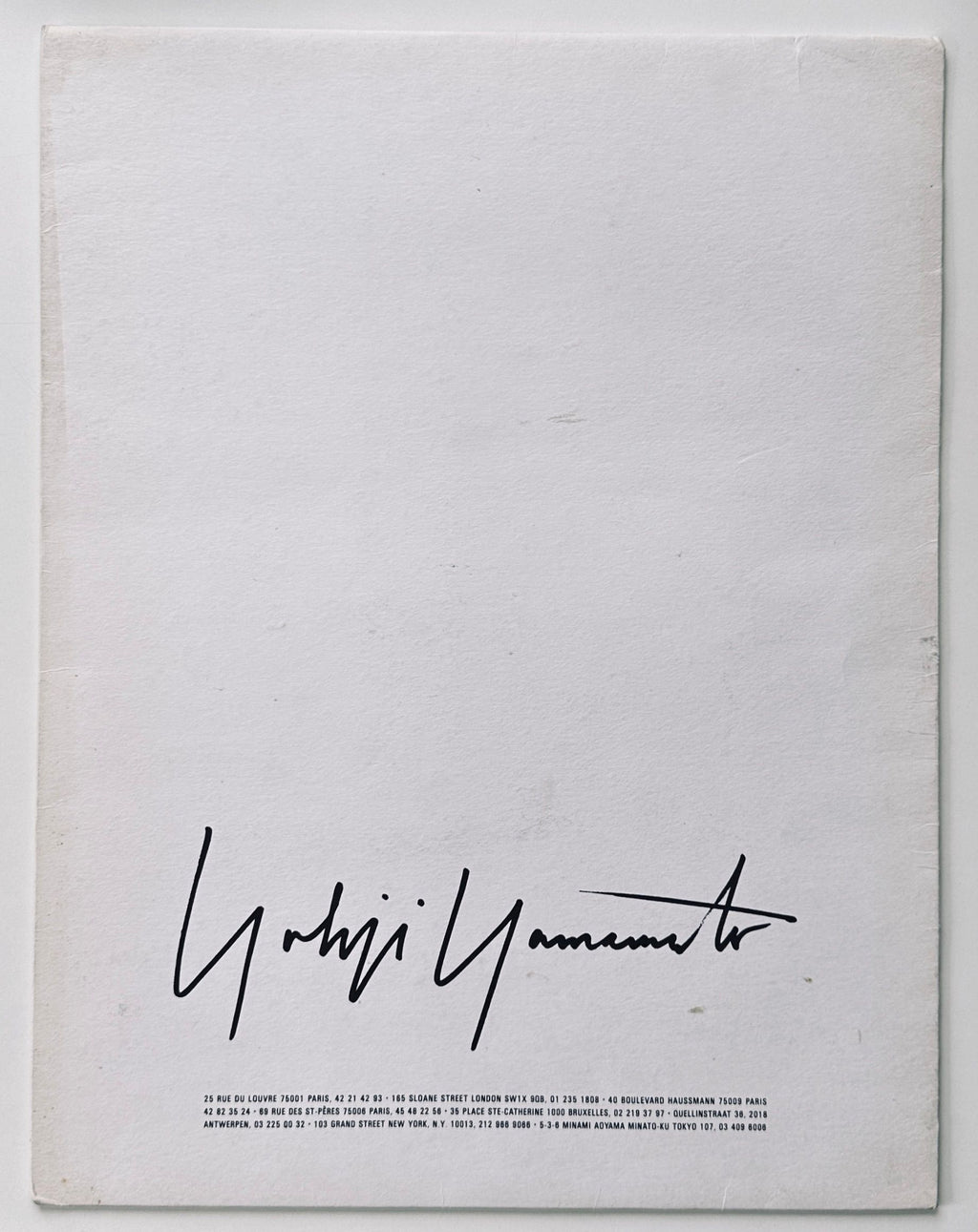 Yohji Yamamoto 1989-1990