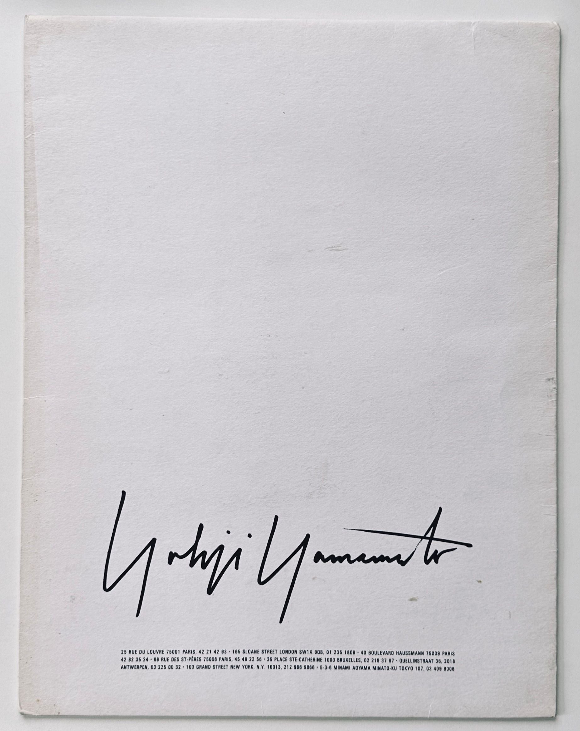 Yohji Yamamoto 1989-1990