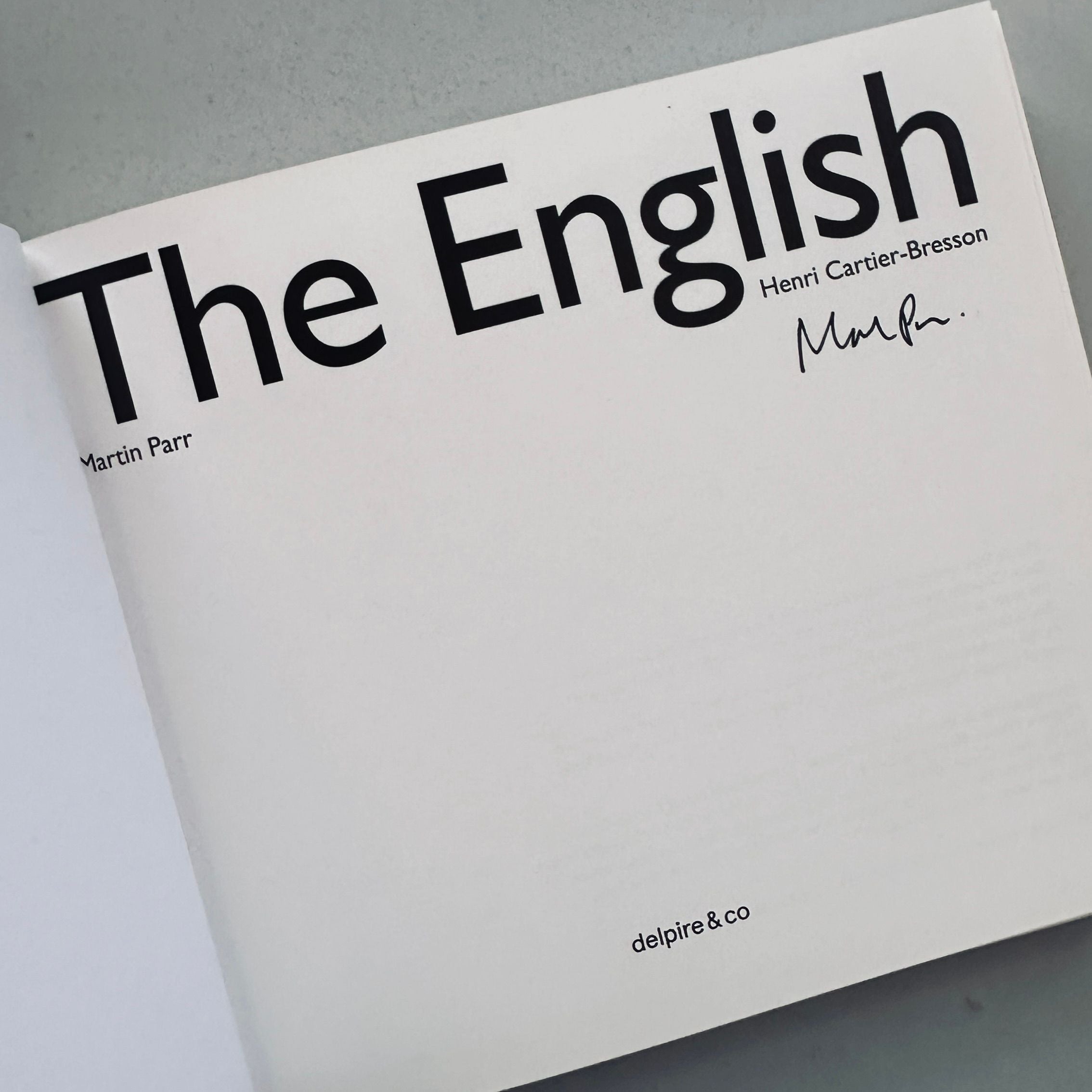 [SIGNED] MARTIN PARR THE ENGLISH