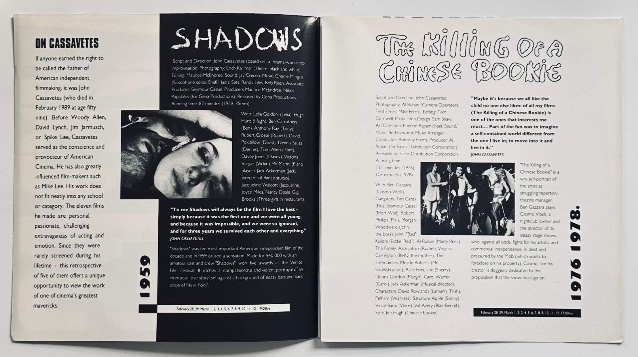 John Cassavetes A Tribute ICA
