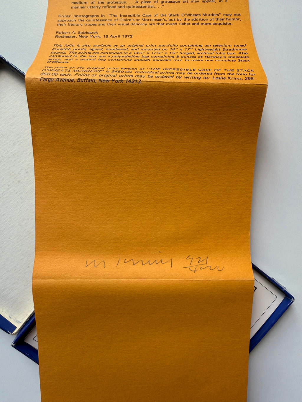 [SIGNED] LES KRIMS STACK O WHEATS MURDERS