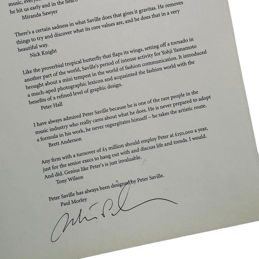 [SIGNED] PETER SAVILLE DESIGNED BY