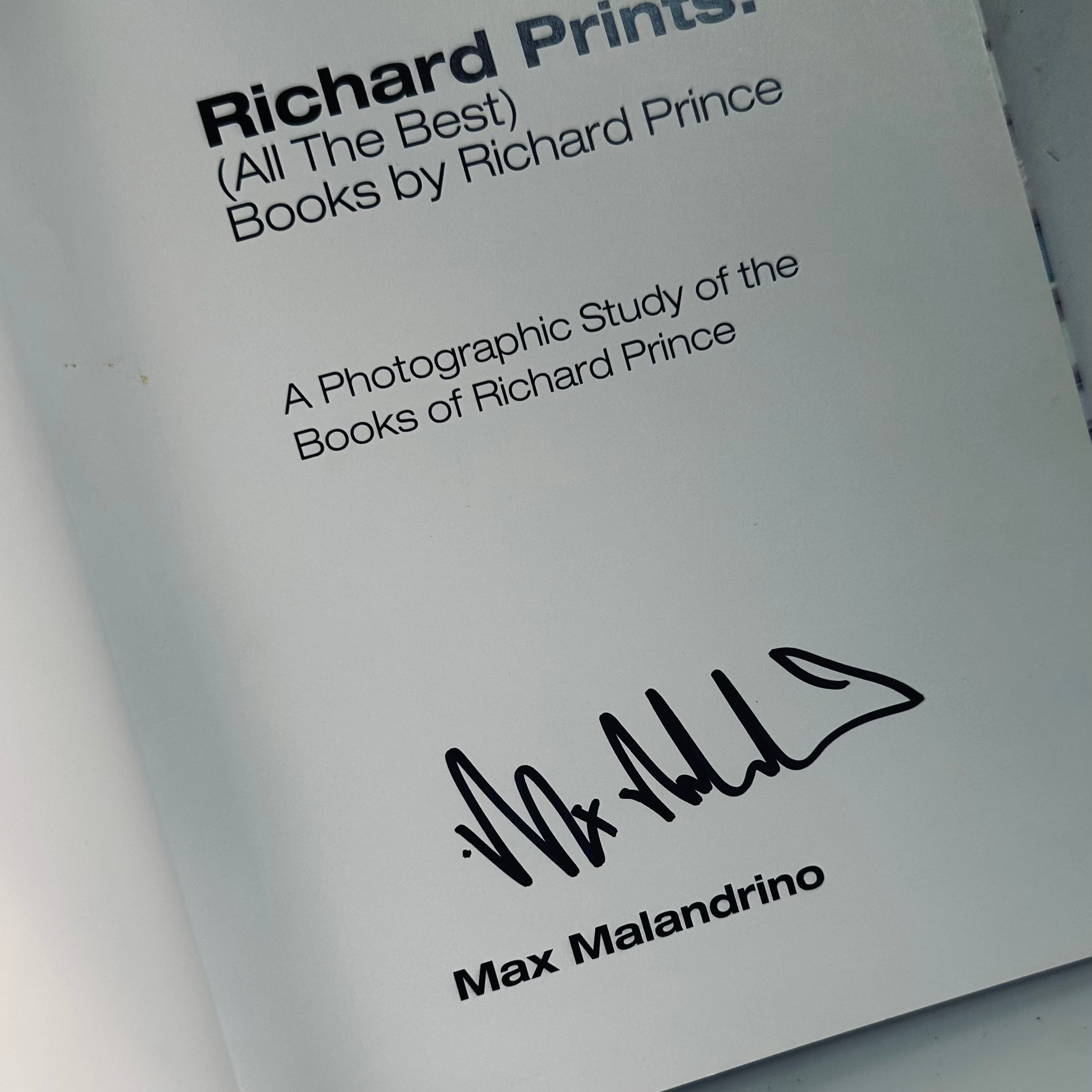 [SIGNED] MAX MALANDRINO RICHARD PRINTS