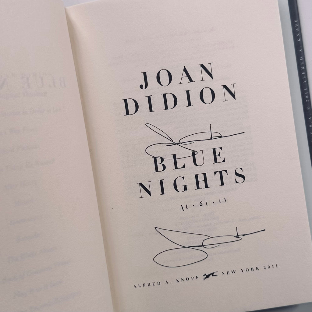 [SIGNED] JOAN DIDION BLUE NIGHTS