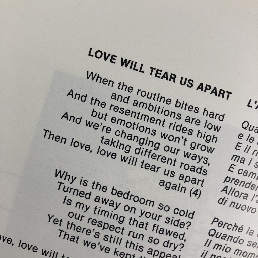 Joy Division Lyrics