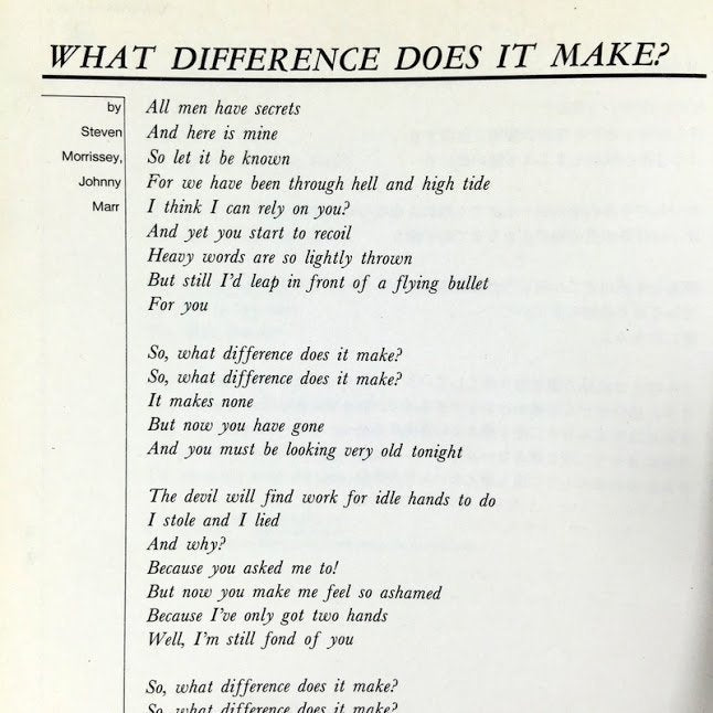 Morrissey Lyrics