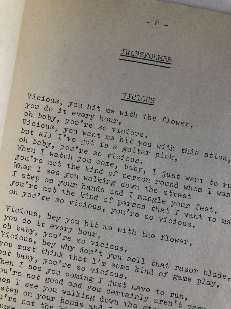 Lou Reed Songbook