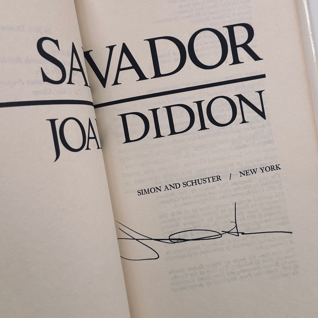 [SIGNED] JOAN DIDION SALVADOR