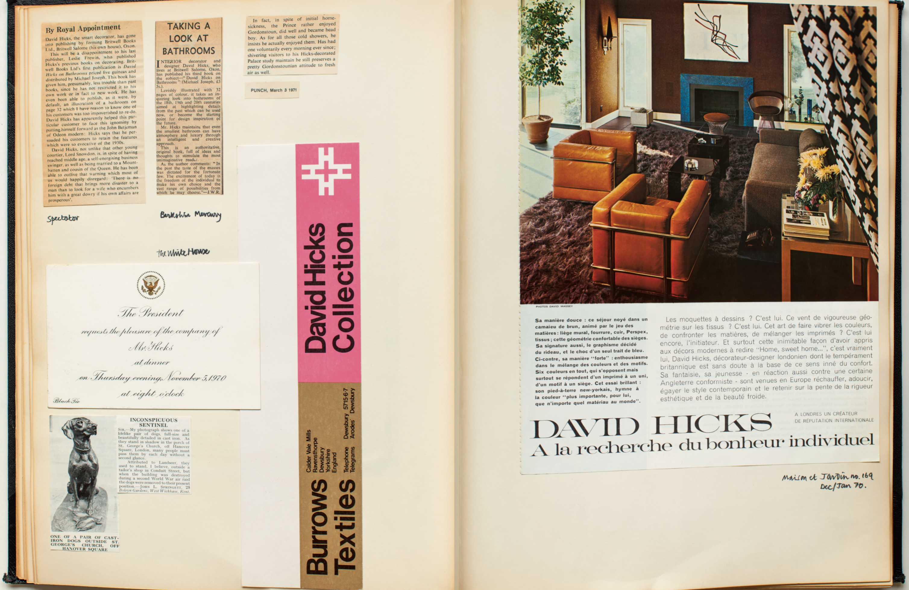 David Hicks Scrapbooks