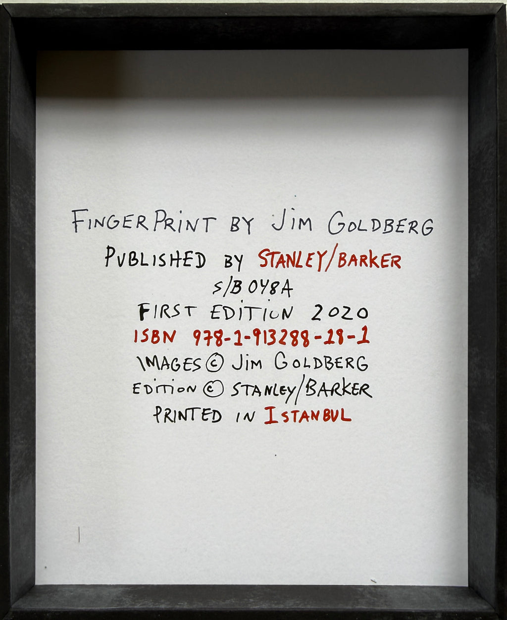 Jim Goldberg Fingerprint