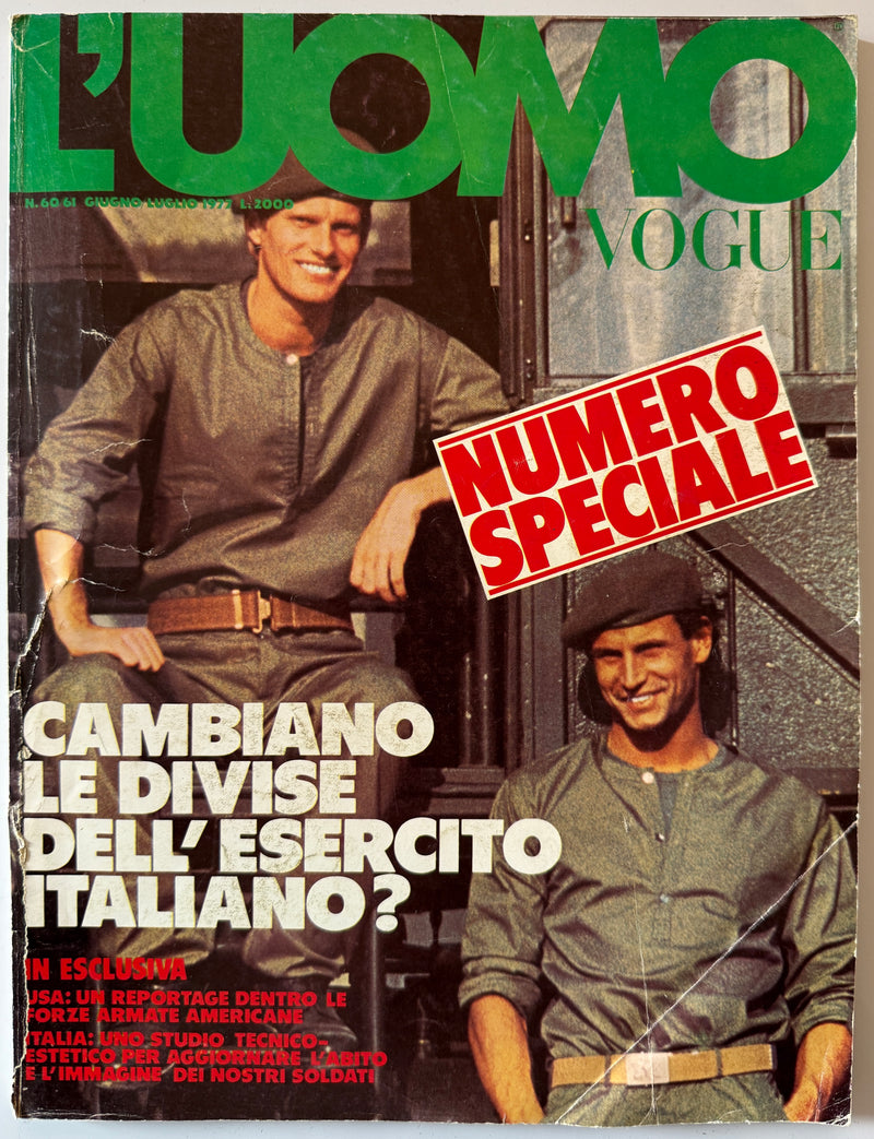 L'Uomo Vogue 1977 ARMANI ARMY SPECIAL
