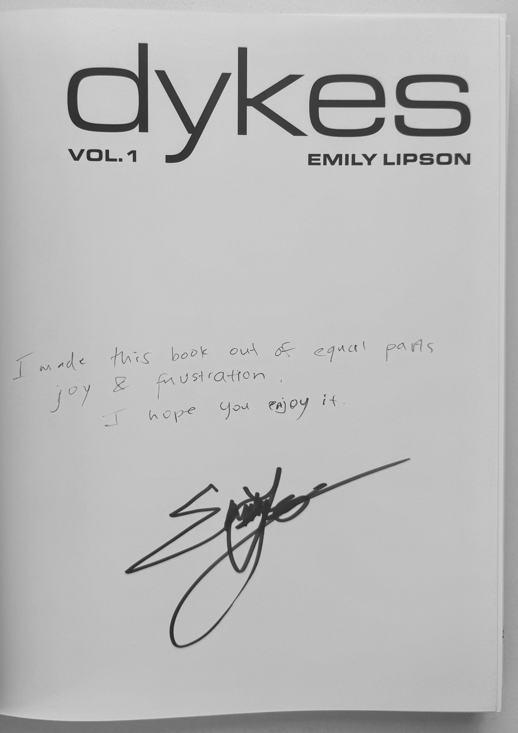[SIGNED] EMILY LIPSON DYKES ARTIST BOOK