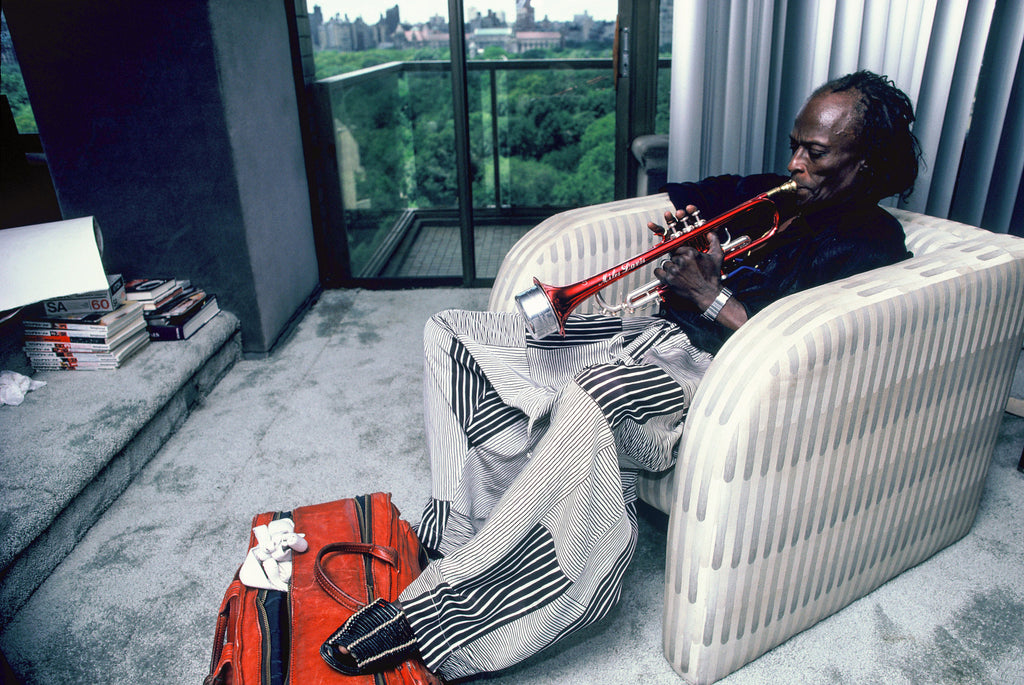 Miles Davis Red Trumpet shirt (White)